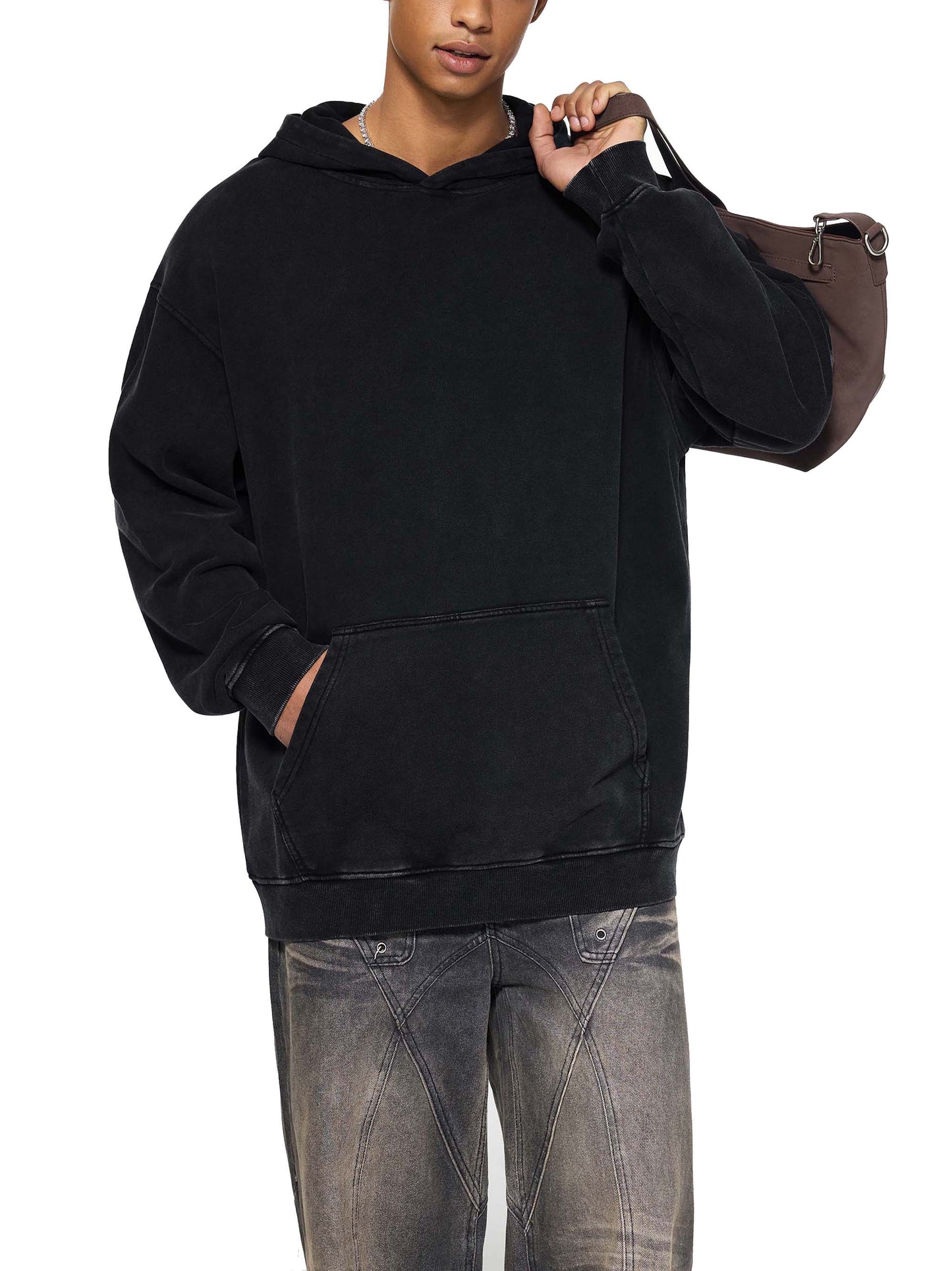 Personalized Car Snow Washed Loose Cotton Hoodie